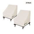 thumbnail image 1 of ULTCOVER Smart Selection Patio Chair Covers 2 Pack Waterproof Dustproof UV Tear Resistant Outdoor Rocking Chair Cover 28" x 30" x 32"H, Beige, 1 of 6