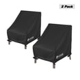 thumbnail image 1 of ULTCOVER Smart Selection Patio Chair Covers 2 Pack Waterproof Dustproof UV Tear Resistant Outdoor Rocking Chair Cover 28" x 30" x 32"H, Black, 1 of 6
