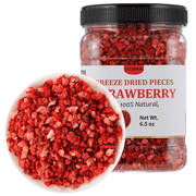 ULTHMOK Freeze Dried Strawberries Pieces 6.5 Oz/185g,Frozen Dried Strawberry,100% Natural & No Additives
