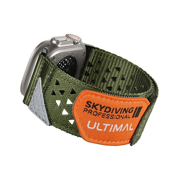 ULTIMAL Compatible with Apple Watch Bands 49mm/45mm/44mm/42mm, Wide Loop Nylon Sports Strap Hollow Out Breathable Design for iWatch Series 9/8/7 6/5/4/SE/SE2 3/2/1 Ultra 2/1