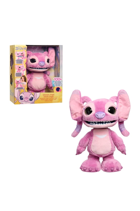 Stitch Ultimate Angel Interactive 17" Plush Toy, 100+ Sounds & Reactions, Kids Ages 3+