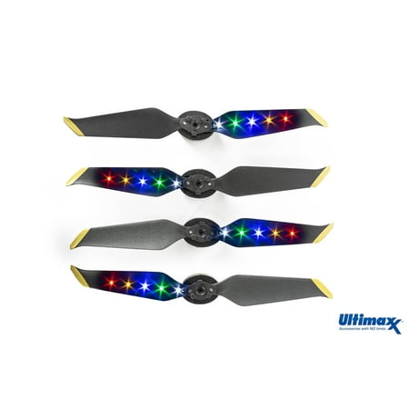 ULTIMAXX 2 Pairs Low-Noise Quick-Release LED Propellers for Mavic 2 Pro/Zoom