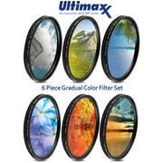 ULTIMAXX Multi-Coated HD 6pc Graduated Color Filter Kit - 58mm with Protective Wallet for Canon EOS 90D, 80D, 77D, 70D, Rebel T7, T7i, T6i, T6, T6s, T5i, T5, T4i, T3i, T100, SL3, SL2, SL1 And More