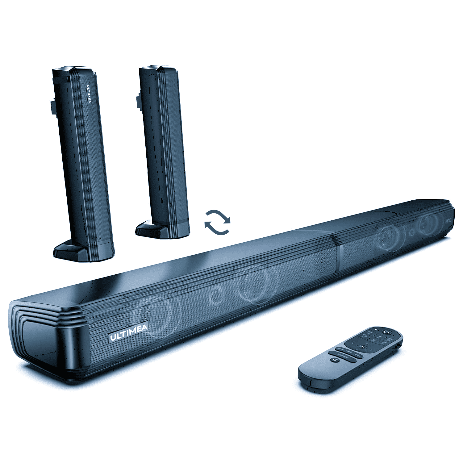 ULTIMEA Sound Bars for TV, 2.2TV Sound Bar Outdoor Sound Bar, Optical
