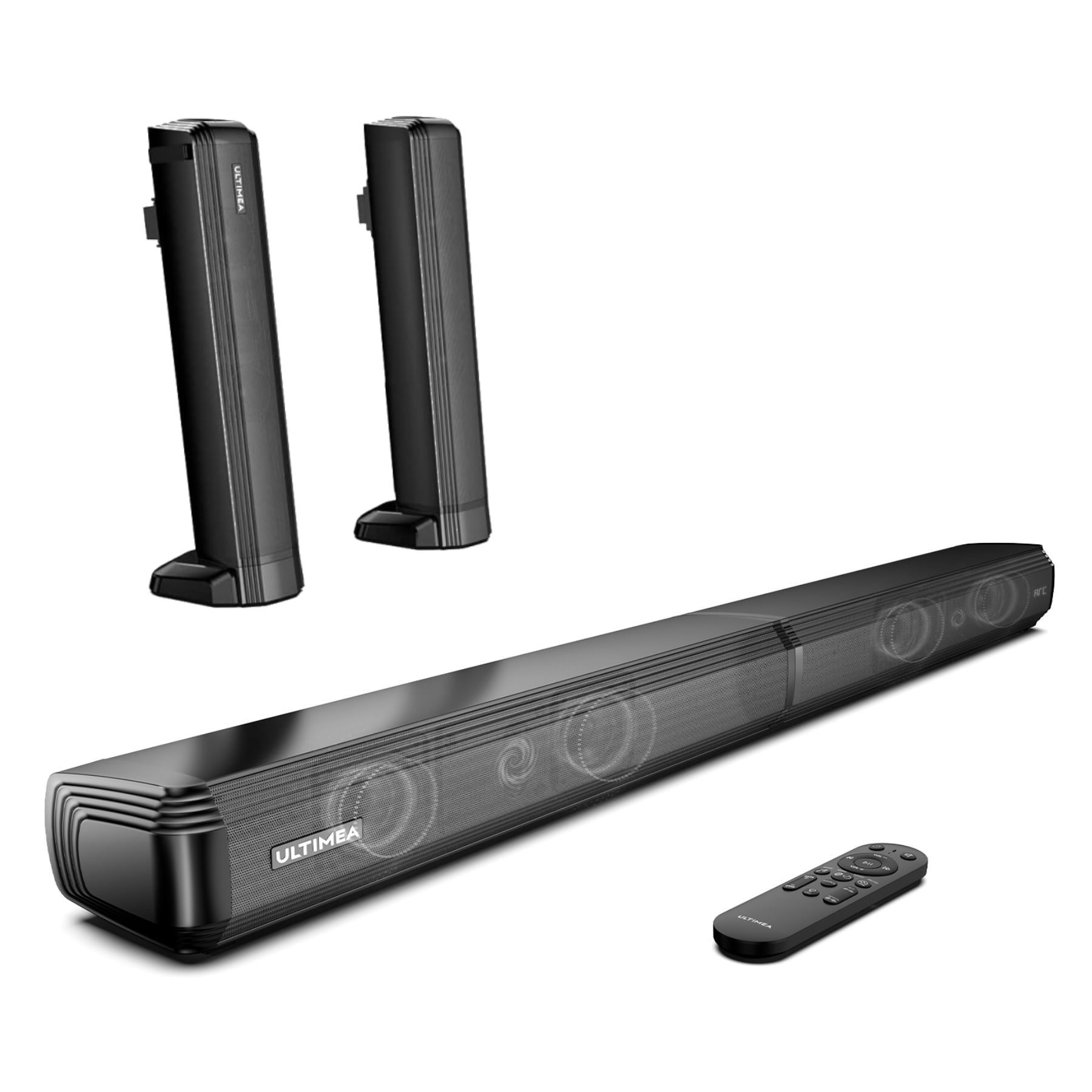 ULTIMEA 2.2ch Sound Bar for TV, Builtin Dual Subwoofer, 2 in 1