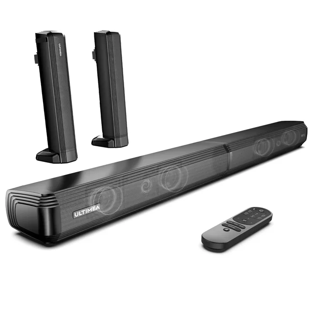 ULTIMEA 2.2ch Sound Bar for TV, Builtin Dual Subwoofer, 2 in 1