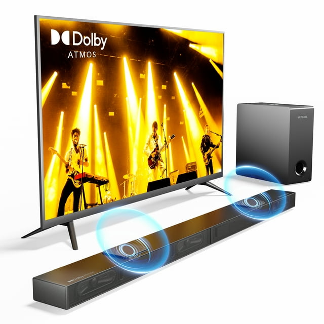 ULTIMEA 3.1.2ch Dolby Atmos Sound Bar for TV, 2 Upfiring Drivers, 390W