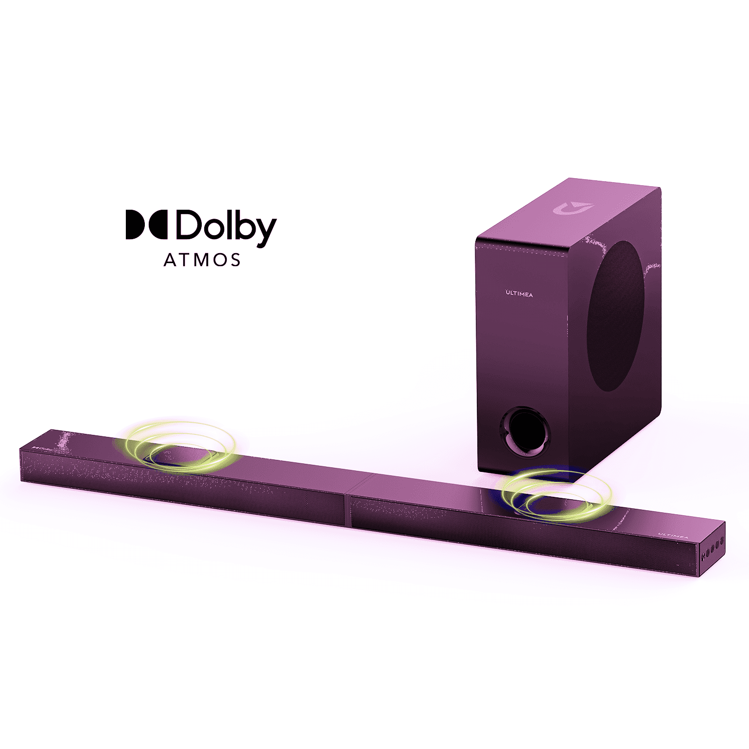 ULTIMEA 3.1.2ch True Dolby Atmos Sound Bar for Smart TV, 2 UpFiring