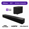 thumbnail image 1 of ULTIMEA  Sound Bar With Wireless Subwoofer, 240W, App Control, BassMX & VoiceMX, Soundbar for Smart TV, Bluetooth 6.0, HDMI, Optical, Poseidon R3T, 1 of 19