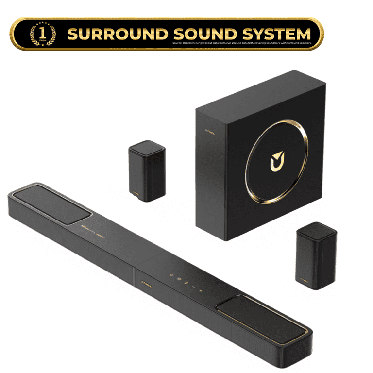 ULTIMEA 5.1.2ch Sound Bar with Dolby Atmos, Surround Sound System