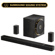 ULTIMEA 5.1.4ch Sound Bar with Dolby Atmos, Surround Sound System for TV with 2 Surround Speakers, Sound Bar for Smart TV, Soundbar with Subwoofer for Home Theater, HDMI eARC, Skywave X50