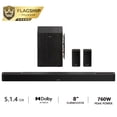 thumbnail image 1 of ULTIMEA 5.1.4ch Sound Bar with Dolby Atmos, Surround Sound System for TV with 2 Surround Speakers, Sound Bar for Smart TV, Soundbar with Subwoofer for Home Theater, HDMI eARC, Skywave Series, 1 of 14