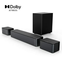 ULTIMEA 5.1 Dolby Atmos Sound Bar, 410W Surround Sound Bar for TV with Wireless Subwoofer, 3D Surround Sound System, Surround and Bass Adjustable Home Theater Systems TV Speakers, Poseidon D60