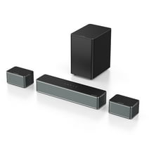 ULTIMEA 5.1 Surround Sound Bar, 3D Surround Sound System, Sound bar for TV with Wireless Subwoofer and Rear Speakers, Surround and Bass Adjustable Home Theater TV Speakers, Poseidon D50 2024