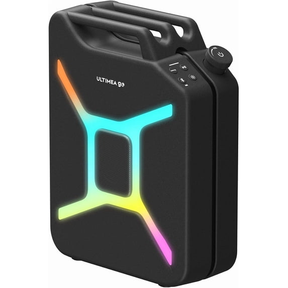 ULTIMEA Go 360° Party Speaker, 300W Peak Power, Bluetooth 5.4, App Control, Dual Wireless Microphone Support,Ultimea Go