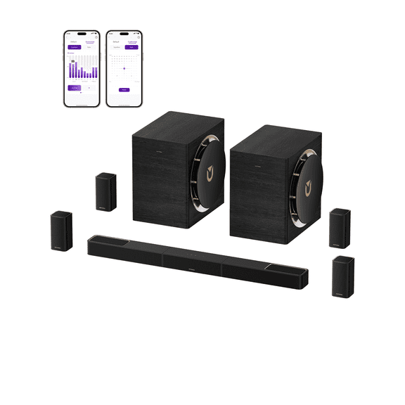 ULTIMEA 9.2.6 THX-Tuned Wireless Surround Sound System w/Dolby Atmos & DTS:X, Dual 10 Subwoofers, 18Hz Low Frequency, 2000W Peak Power, 8K Pass-Through, AVR Grade Sound Bar, Skywave X100 Dual