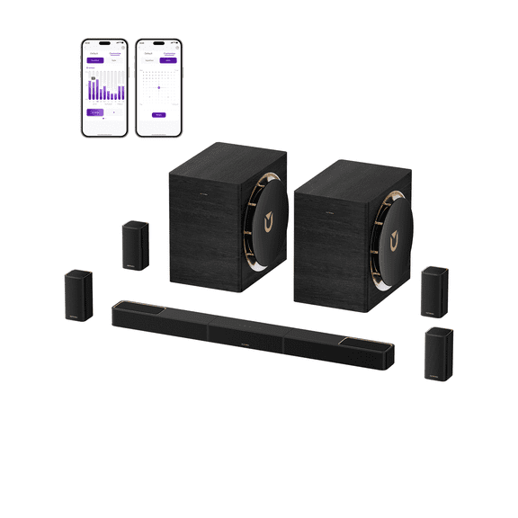 ULTIMEA 9.2.6 THX-Tuned Wireless Surround Sound System w/Dolby Atmos & DTS:X, Dual 10 Subwoofers, 18Hz Low Frequency, 2000W Peak Power, 8K Pass-Through, AVR Grade Sound Bar, Skywave X100 Dual