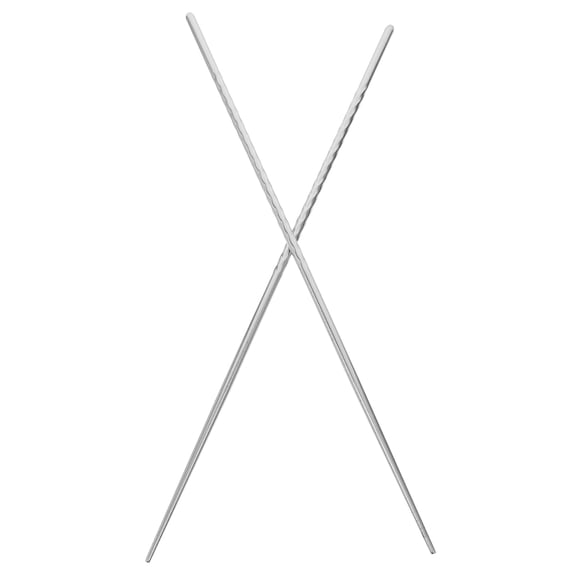 ULTNICE 1 Pair Cooking Chopsticks for Noodle Cooking Non-Slip Silver Reusable