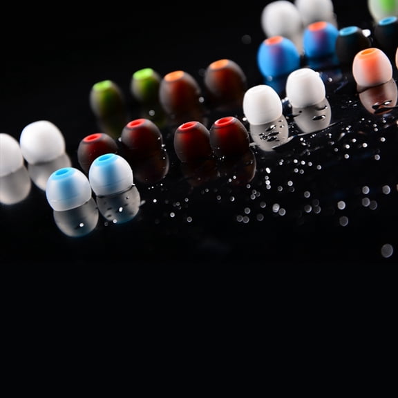 ULTNICE 1Pair Silicone Earphone Tips in Black Soft Material Easy Fit Earbud Caps