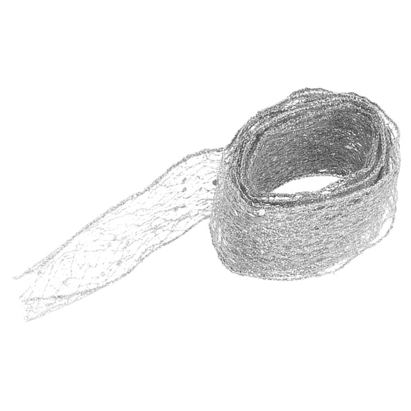 ULTNICE 1 Roll of Bling Wrap for Holiday Decorations Present Wrapping Decorators Silver Jute Mesh Wired