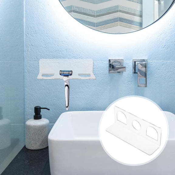 ULTNICE 1 Set Bathroom Organizer Hair Brush Holder Transparent Acrylic Shelf Design for Bathroom Wall Storage