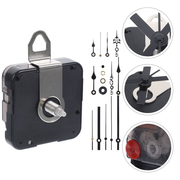 ULTNICE High Precision Black Plastic Clock Movement for DIY 1Set