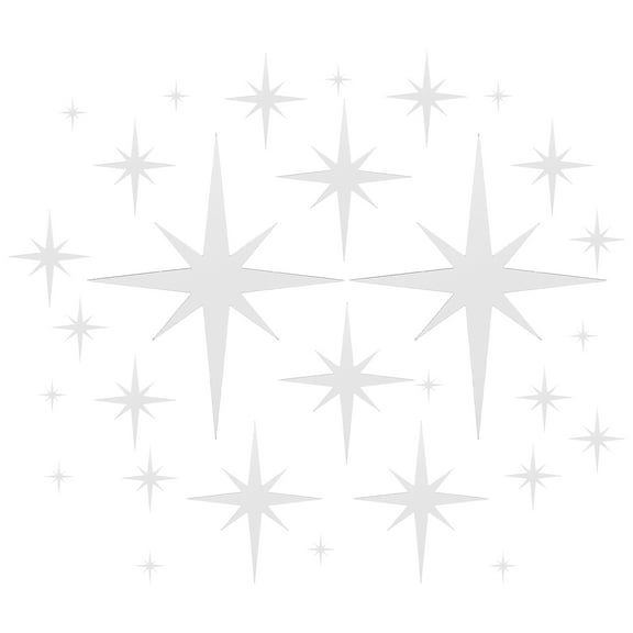 ULTNICE 1 Set Self Adhesive Star Mirrors Wall Sticker Acrylic Decorative For Bathroom