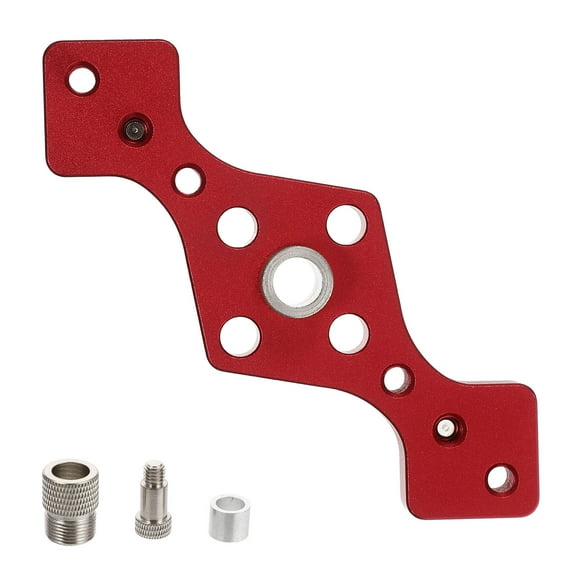 ULTNICE 1 Set Red Pocket Hole Jig for Wood Joining and Drilling Guide 5.50X1.97X0.47in