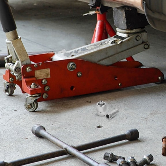 ULTNICE 1 Set Steel Hydraulic Jack Coupler Replacement Part for Heavy-duty Connection Silver 4.0x2.0x2.0in