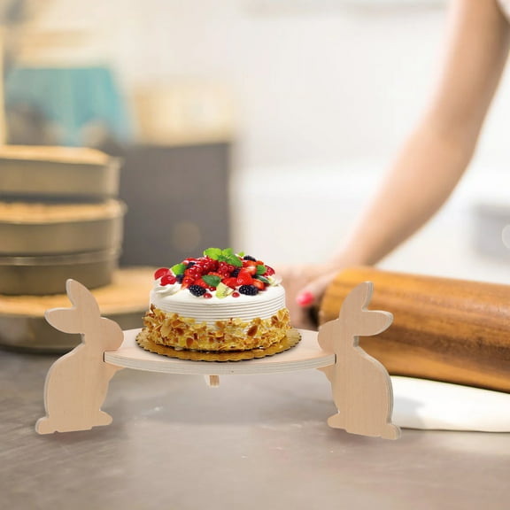 ULTNICE 1 Set Wood Display Riser Cake Holding Dish For Wedding Themed Parties Friends