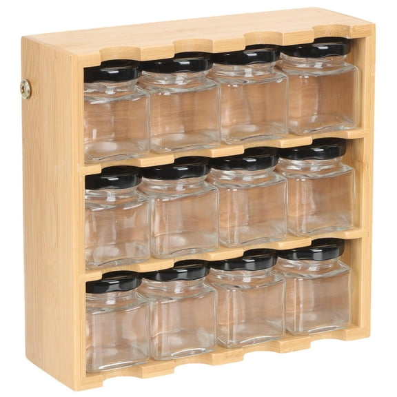 ULTNICE 1 Set of Kitchen Rack Wood Large Capacity Spice Storage Box Assorted Color
