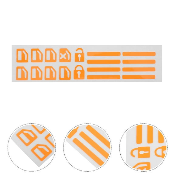 ULTNICE 1 Sheet Luminous Car Stickers Window Control Panel Cover Sticker PE Material for Car Window Buttons Decoration