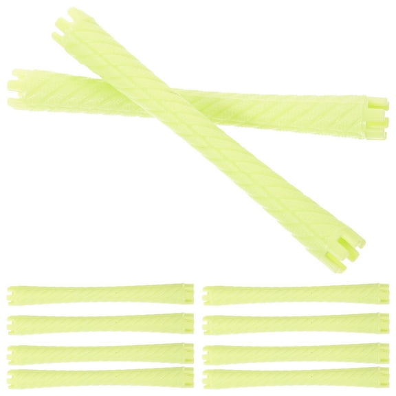 ULTNICE Yellow Plastic Hair Curlers for Styling, Lightweight and Flexible, Easy to Use, 10Pcs
