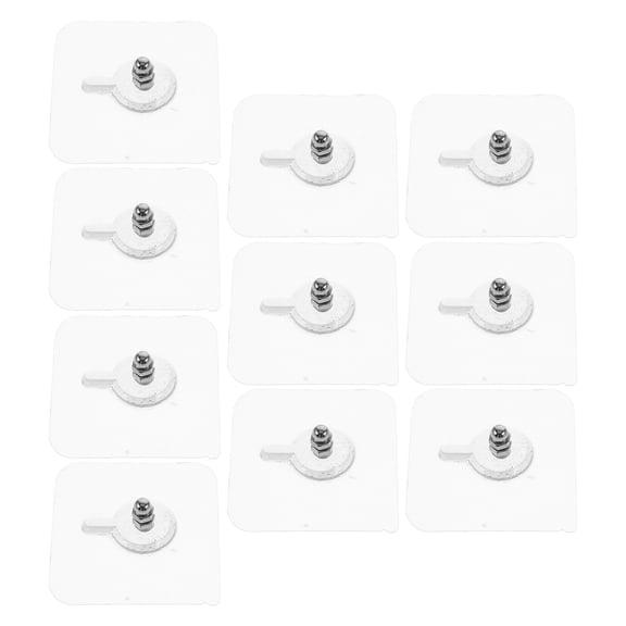 ULTNICE Office Use Silver Acrylic 10Pcs Hook Non Trace