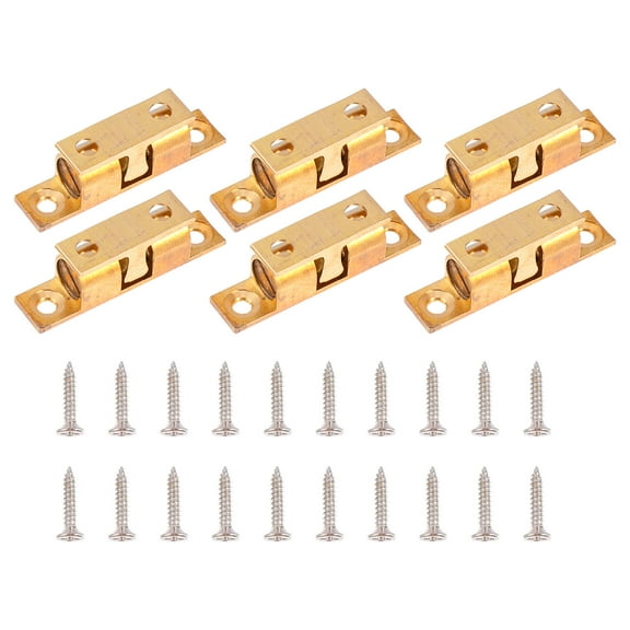 ULTNICE 10 Pcs Push Close Door Catches Copper Golden for Homeowners