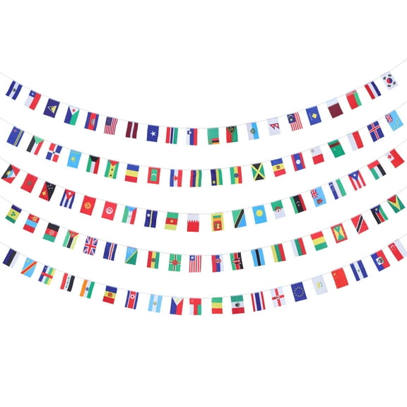 ULTNICE 100 Flags World Flags Banner Decoration Polyester for Indoor Decoration in Libraries