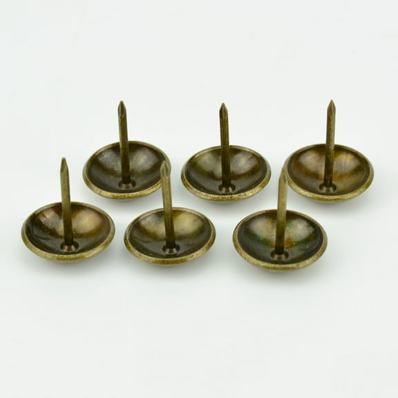 ULTNICE 100 Pcs Upholstery Tacks Antique Nail Antique Tack Pin Brass Nails 1.50X1.00X1.00CM
