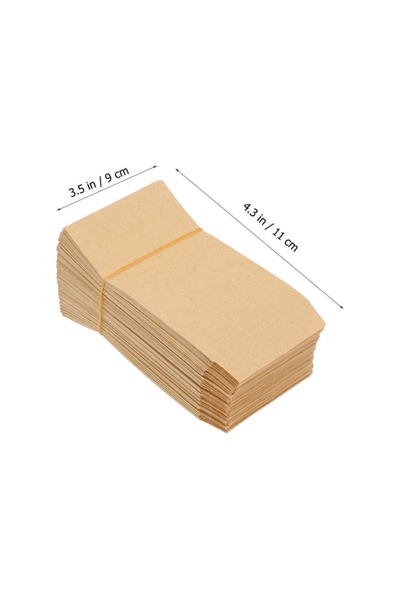 100Pack Kraft Paper Bags Light Brown for Seed Storage