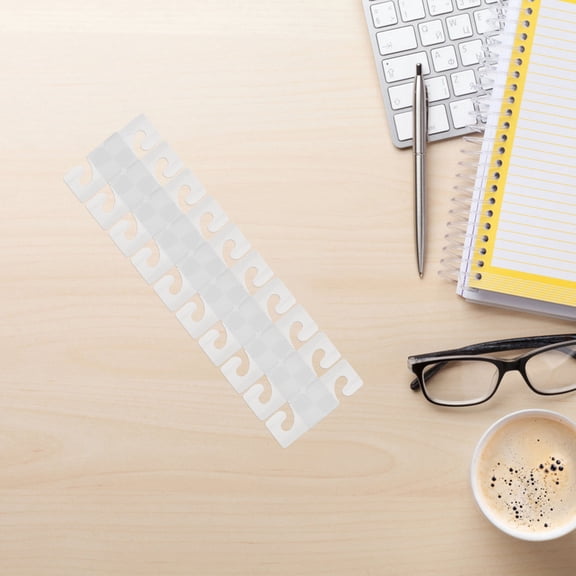 ULTNICE 100Pcs PVC Plastic Hooks with Adhesive for Home and Retail Display