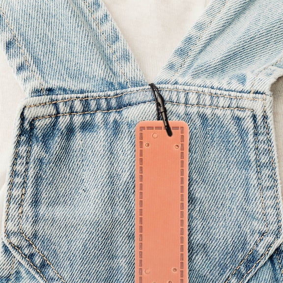 ULTNICE 100Set Hat Tags for Knitting Handmade Leather Label Pre-drilled Holes for Sweaters