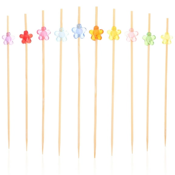 ULTNICE 100pcs Cocktail Picks, 5.3 Inch Long Toothpicks, Fancy Toothpicks For Appetizers, Charcuterie Accessories For Fruit Appetizers Club Sandwiches Party