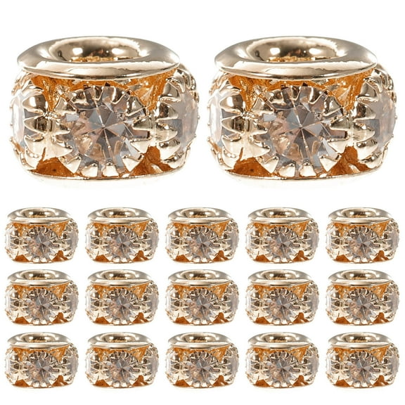 ULTNICE 100pcs Copper Hollow Seamed Bead for Jewelry Making in Golden Round Shape