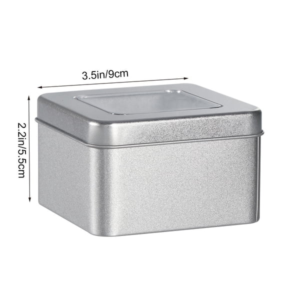 ULTNICE Metal Food Storage Jar re Tin Box Tinplate Silver 10PCS