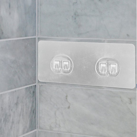 ULTNICE 10Pcs Bathroom Hooks Adhesive No Marking Heavy Duty Stable and Practical for Shower Shelf Organization