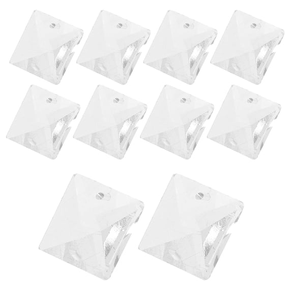 ULTNICE 10Pcs Clear Crystal Pendant Chandelier Prisms Hanging Decoration for DIY Home Wedding Decor