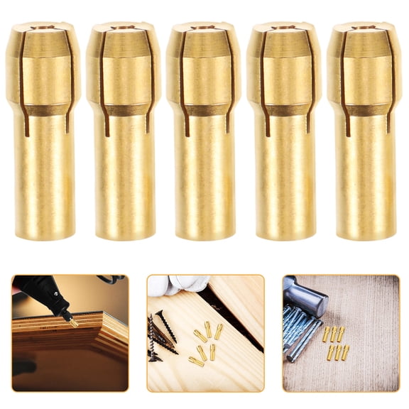 ULTNICE 10Pcs Copper Small Collet Chuck for Die Grinder Quick Release Tool Change Household Use 0.67X0.20X0.20In