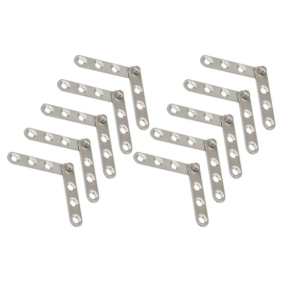 ULTNICE 10Pcs Heavy Duty Stainless Steel 360 Degree Rotating Hinges Hidden Pivot Door Hardware in Silver