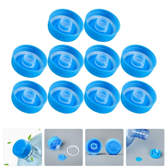 ULTNICE 10Pcs Round Sealed Cap for Water Jugs with Leak-Proof Design in Blue Color