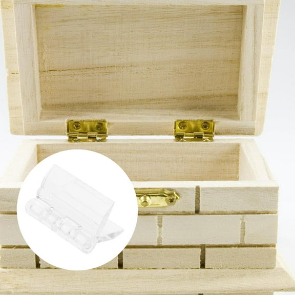 ULTNICE Cabinet Door Hinge Clear Hinges 10Pcs 1.30X1.18X0.08in Acrylic for Display Stand