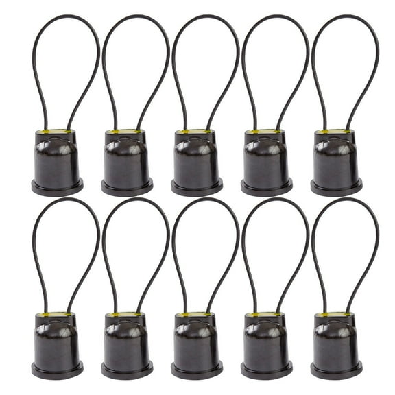 ULTNICE 10Pcs Waterproof E27 Screw Bulb Bases Lamp Holders for Ceiling Lamps 1.6x1.6x6.3in